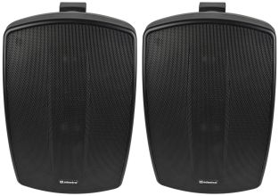 Zestaw głośników Adastra BH6 Black o mocy 140 W, do zastosowań wewnętrznych i zewnętrznych, 6-calowy głośnik niskotonowy