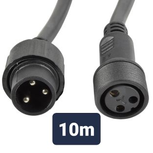 QTX Waterdichte Stroom Verlengkabel voor HIPAR 10 meter