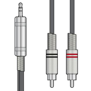 KosmitMusic Wysokiej jakości kabel stereo 3,5 jack do RCA Różne długości