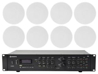 Zestaw głośników do zabudowy Adastra 2 + wzmacniacz Bluetooth A4 USB/SD 800W