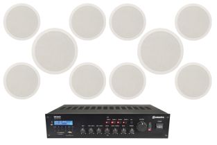 Deze Complete Adastra luidspreker set is ideaal voor gebruik in winkels, showrooms, restaurants enz