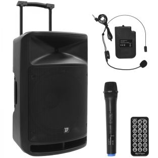 Głośnik BoomTone DJ Travelsound 15VHF BT z mikrofonem i zestawem słuchawkowym