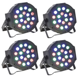 Oświetlenie imprezowe 4x Party-par181 sterowane DMX Led PAR