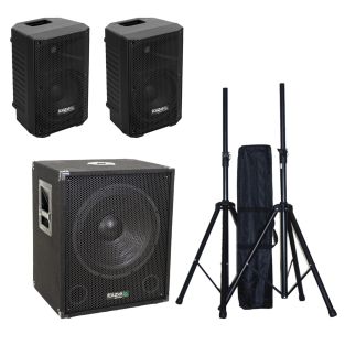 Zestaw Ibiza 1508XTK, subwoofer 15', 2 głośniki 8' ze stojakami