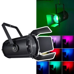 Citronic MFZ160-RGBW: 160W Mini oświetlenie sceniczne LED Fresnel Zoom RGBW