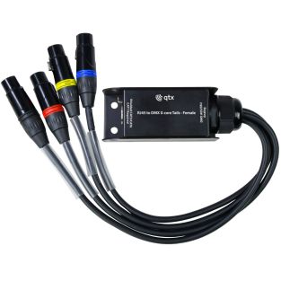 QTX RJ45 do 4 żeńskich złączy DMX