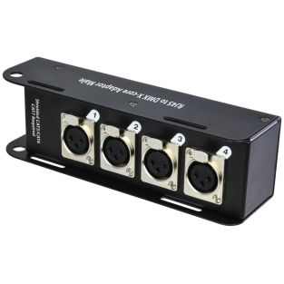 Skrzynka adaptera DMX QTX RJ45 do 4x męskich