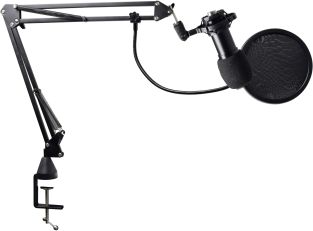 Citronic UMK-7 Kompletny zestaw do nagrywania Mikrofon pojemnościowy USB z uchwytem antywstrząsowym, filtrem pop i ekranem pop