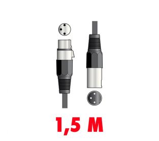 Chord XLR0150 budżetowy kabel XLRM - XLRF 1,5m