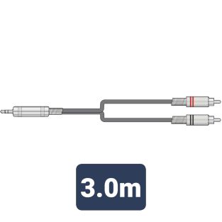 Chord 2R-3.5MM Professional kabel jack 3,5 mm - RCA 3,0 m