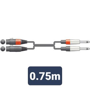 Kabel Chord XFJ075 Professional XLRF - Jack męski 0,75 m
