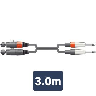 Chord XFJ0300 Professional Dual XLRF - kabel męski Jack 3m