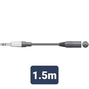 Kabel symetryczny XLRM - Jack męski 1,5 m