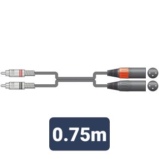 Kabel Chord XMRCA0075 Professional RCA - XLR męski 0,75 m