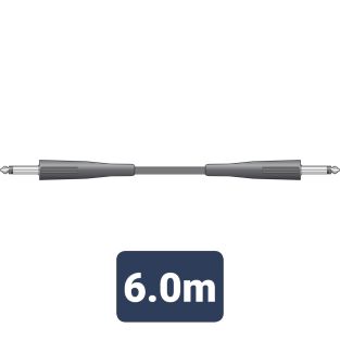 kabel głośnikowy 6,3 mm mono jack - 6,3 mm mono jack 6 metrów