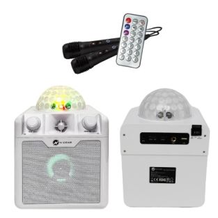 Głośnik karaoke Disco Block 410 w kolorze białym