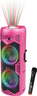 Głośnik karaoke Bluetooth N-Gear Let's Go Party 5150 w kolorze różowym