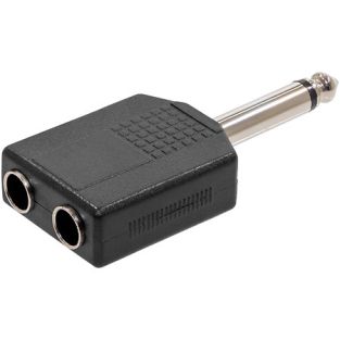Adapter wtyczki 2x Mono Jack 6.3 na Mono Jack 6.3