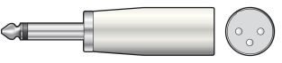 KosmitMusic XLR męski na Mono Jack 6.3 adapter