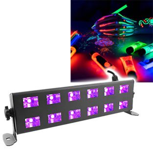 Boomtone DJ UV LED bar 12x1W światło czarne
