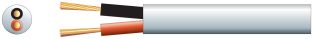 Kabel głośnikowy Mercury Extra Strong z podwójną izolacją 100 V, biały, 100 m, 2,01 mm²