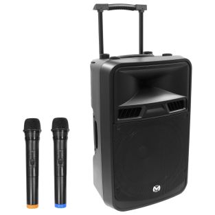 Mac Mah Mobile 15 UHF przenośny głośnik 700 W, 2 mikrofony bezprzewodowe