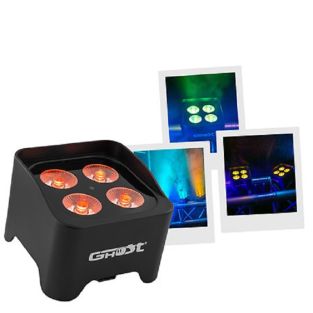 Kompaktowy projektor Uplight Ghost Quickcolor na akumulatorze, 4 diody LED Quad RGBW o mocy 4 W