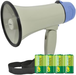 Megafon kompaktowy Adastra L01 10W z syreną i bateriami