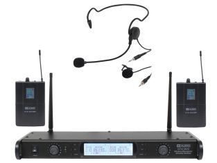 W Audio DTM 800 2-kanałowy, regulowany bezprzewodowy system słuchawkowy UHF