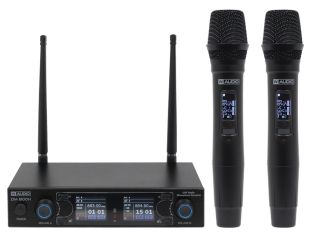 W Audio DM 800H 2-kanałowy, regulowany, bezprzewodowy system mikrofonowy UHF 863,0 MHz - 865,0 MHz
