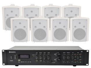 Zestaw głośników wewnętrznych Adastra 4 + wzmacniacz Bluetooth A4 USB/SD 800W