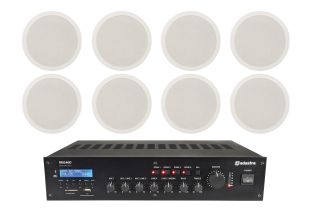 Głośniki Adastra Shop 8 wbudowane + wzmacniacz 100 V Bluetooth 240 W