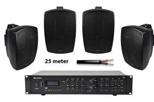 Zestaw Adastra Terrace 4x głośnik BH8 + wzmacniacz A4 + kabel 25m