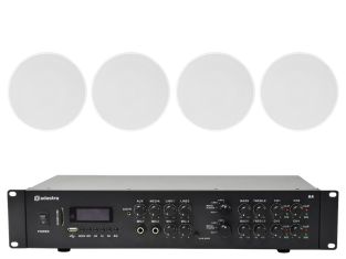 Zestaw głośników do zabudowy Adastra 1 + wzmacniacz Bluetooth A2 USB/SD 400W