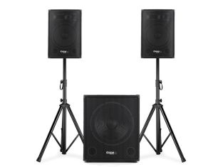 Zestaw głośników aktywnych 2.1 z subwooferem Ibiza Sound CUBE1512 o mocy 2000 W