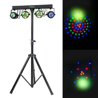 Zestaw oświetleniowy Ibiza Light DJLIGHT60 z 2 puszkami par + 2 moonflowers