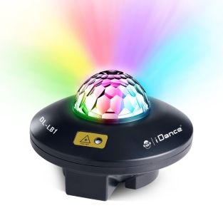 Projektor Galaxy iDance DL-LB1 z kulą dyskotekową i laserem