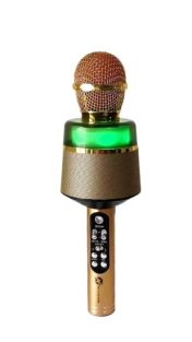 N-Gear Star Mic 100 Gold, złoty mikrofon karaoke z oświetleniem