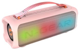 Głośnik Bluetooth N-Gear Blazooka 703 w kolorze różowym z efektami świetlnymi i mikrofonem