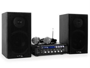 Zestaw karaoke Bluetooth LTC Audio KARAOKE-STAR4-MKII z USB i 2 mikrofonami
