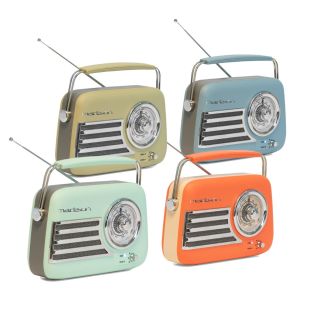 Modne radio przenośne w stylu retro dostępne w 4 matowych kolorach
