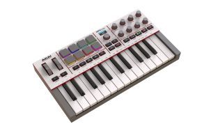 Klawiatura sterująca MIDI Akai MPK Mini IV w kolorze szarym