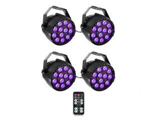 Ibiza Light 4x 36W RGB LED PAR spoty 3 w 1 efekt wash DMX