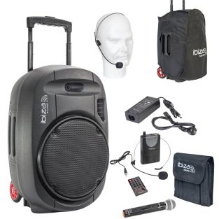 Głośnik Bluetooth Ibiza Sound PORT15UHF-MKII USB/SD/VHF 800 W