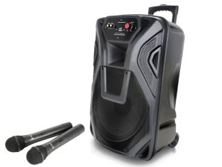Głośnik Bluetooth QTX Sound Busker-15 z USB/SD/FM i 2 mikrofonami