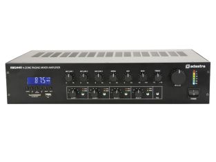 Wzmacniacz miksujący Adastra RM244V 100V z 4-strefowym systemem przywoławczym 240W
