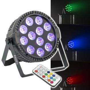 Projektor Par Ibiza Light Thinpar 12x6W RGBW extra płaski