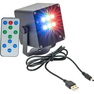 Stroboskop zasilany bateryjnie Ibiza Light TINYLED-RGB-STROBE
