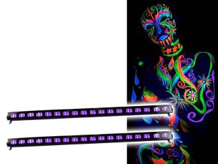 Ibiza Light LED-UVBAR18-2 mycie światłem czarnym 18x 3W 2 sztuki