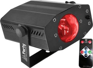 Party Light Party-Miniwave Projektor LED RGB z falami wodnymi